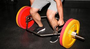 A weightlifter using the Hampton Multi-hex Trap Bar.