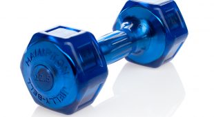 blue jelly bell urethane coated dumbbell