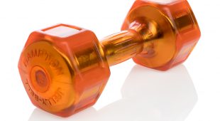 orange jelly bell urethane coated dumbbell