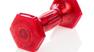 red jelly bell urethane coated dumbbell