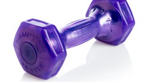 purple jelly bell urethane coated dumbbell