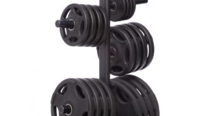 olympic plate rack with black weights